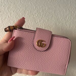 GUCCI DOUBLE GG BAMBOO BIFOLD WALLET